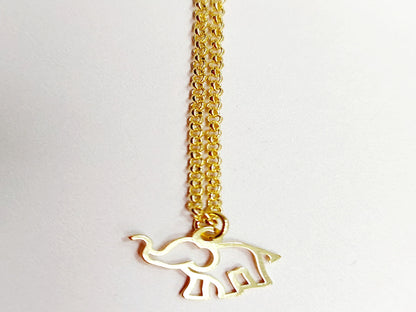 Colar Pingente Elefante Banho de Ouro 18k Zircônias | Veri