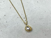 Colar Feminino Pingente Gota Zircônias Banho a Ouro 18k - Veri