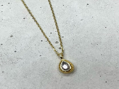 Colar Feminino Pingente Gota Zircônias Banho a Ouro 18k - Veri