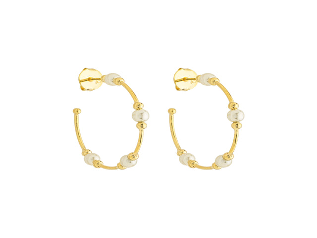 Brinco Argola Mini Esferas Banhado a Ouro 18k - Veri