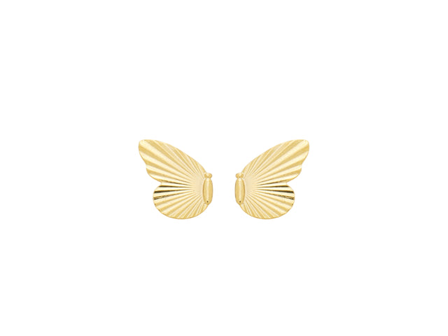 Brinco Infantil Borboleta Cravejada em Ouro 18k | Veri