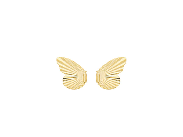 Brinco Infantil Borboleta Cravejada em Ouro 18k | Veri