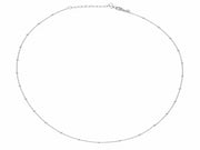 Colar Elo Cadeado com Bolinhas Facetadas em Ródio - Veri
