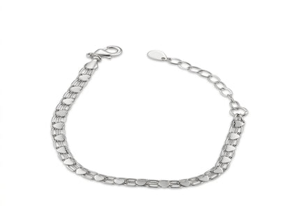 Pulseira Cartier Dupla Mini Corações em Ródio Semijoia | Veri