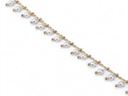Tornozeleira Feminina Ouro 18k com Pérolas e Zircônias Veri