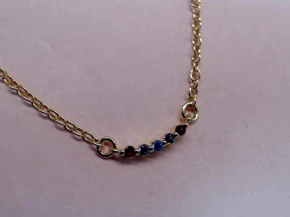 Colar Feminino Zircônias Coloridas Banhado a Ouro 18k - Veri