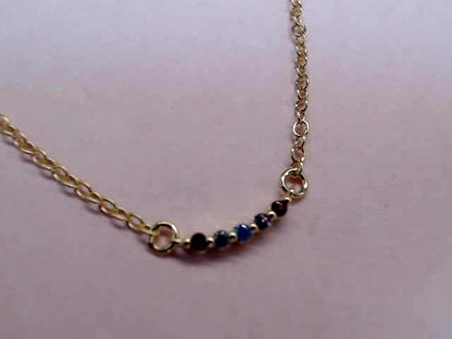 Colar Feminino Zircônias Coloridas Banhado a Ouro 18k - Veri