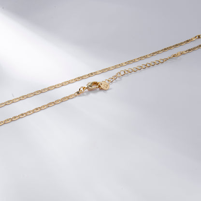 Colar Piastrine Banhado a Ouro 18k com Zircônias - Veri