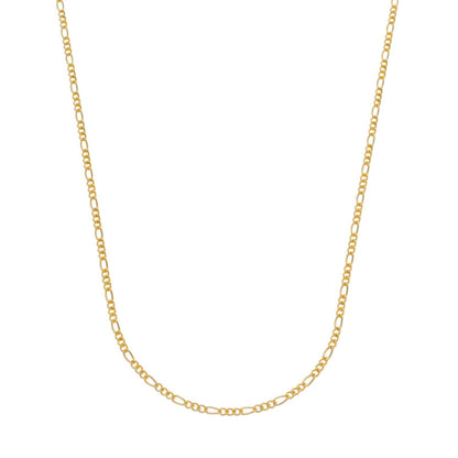 Corrente Dourada Masculina Elo 3x1 3mm Banho Ouro 24k - Belice Joias