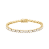 Pulseira Riviera Dourada com Zircônias Feminina - Belice Joias