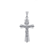 Pingente Crucifixo Masculino Banhado a Ródio - Belice Joias