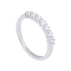 Anel Aparador de Aliança Cravejado Zircônia Ouro Branco - Belice