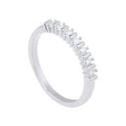 Anel Aparador de Aliança Cravejado Zircônia Ouro Branco - Belice