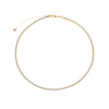 Colar Choker Riviera Dourado Pedras Brancas Ouro 24K Belice Joias