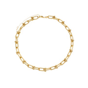 Colar Choker Feminino Elos Largos Banho Ouro 24K - Belice Joias