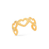 Piercing de Pressão Dourado Corações Ouro 24K - Belice Joias