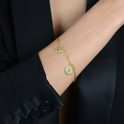 Pulseira Banho Ouro 24K Pai Nosso e Espírito Santo - Belice