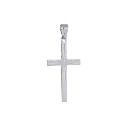 Pingente de Cruz Masculino Ródio Ouro Branco - Belice Joias