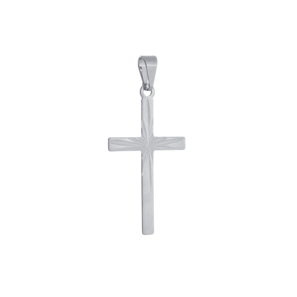 Pingente de Cruz Masculino Ródio Ouro Branco - Belice Joias