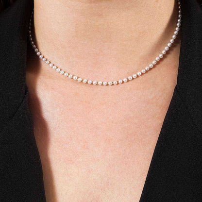 Colar Choker de Pérolas Banhado a Ouro 24K - Belice Joias