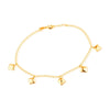 Tornozeleira Dourada Chapas Quadradas Banhada Ouro 24K - Belice
