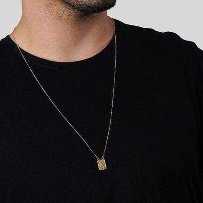Escapulário Masculino Banhado a Ouro 24k Tradicional - Belice Joias