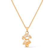 Colar Dourado Filha com Zircônia Banhado Ouro 24K - Belice Joias