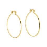 Brinco de Argola Média Dourado Elegante - Belice Joias