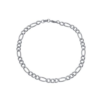 Pulseira Prateada Masculina Elo 3 por 1 5mm - Belice Joias