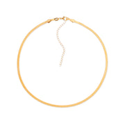 Colar Choker de Fita Dourado Banhado a Ouro 24K - Belice Joias