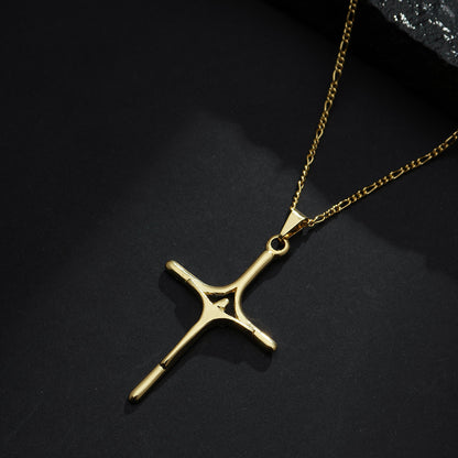 Pingente Crucifixo Masculino Banhado a Ouro 24K - Belice Joias