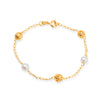 Pulseira Feminina Pérolas e Esferas Banhada Ouro 24K | Belice Joias