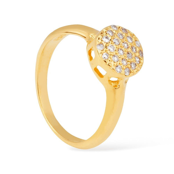 Anel Chuveirinho Zircônia Banhado Ouro 24K - Belice Joias