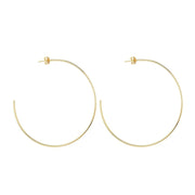 Brinco de Argola Grande Fina Banhado a Ouro 24K - Belice Joias