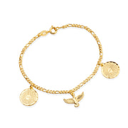 Pulseira Banho Ouro 24K Pai Nosso e Espírito Santo - Belice