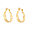 Brinco de Argola Média Dourada Lisa Banhado a Ouro 24k - Belice Joias