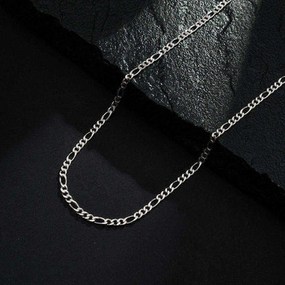 Corrente Masculina Prateada Elo 3 por 1 4mm 65cm | Belice Joias