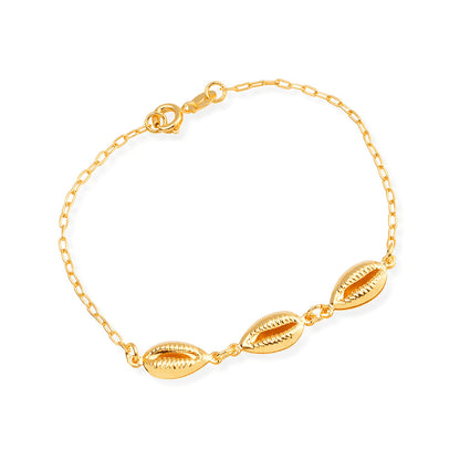 Pulseira Dourada de Búzios Banhada a Ouro 24K - Belice Joias