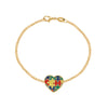 Pulseira Autismo Coração Dourada Banho Ouro 24K - Belice Joias