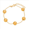Pulseira Dourada de Bolas Grandes Banhada a Ouro 24K - Belice Joias