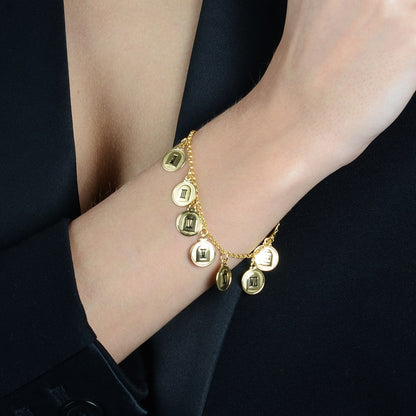Pulseira Dourada 10 Mandamentos Banhada a Ouro 24K - Belice Joias