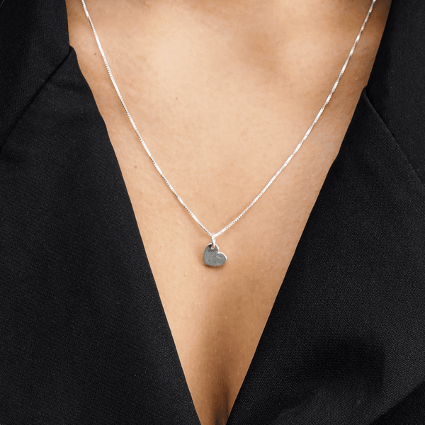Colar Feminino com Pingente Coração em Prata 925 - Belice Joias