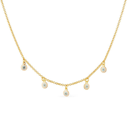 Colar Feminino Olho Grego Dourado Banhado Ouro 24k - Belice Joias