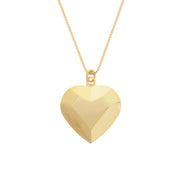 Colar Dourado Coração Traços Retos Ouro 24K - Belice Joias