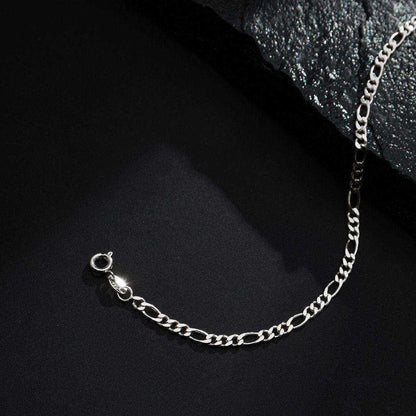 Pulseira Masculina Elo 3 por 1 Banho Ródio 4mm | Belice Joias