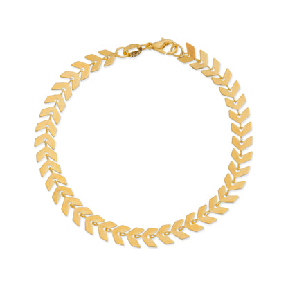 Pulseira Dourada de Seta Banhada a Ouro 24K - Belice Joias