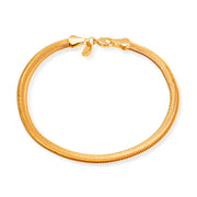 Pulseira Dourada Rabo de Rato Banhada a Ouro 24K - Belice Joias