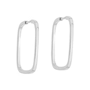 Brinco de Argola Quadrada em Prata 925 Legítima - Belice Joias