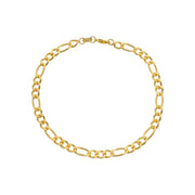 Pulseira Masculina Dourada Elo 3x1 5mm Ouro 24k - Belice Joias