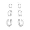 Kit Trio de Brincos Argola Lisa em Prata 925 - Belice Joias